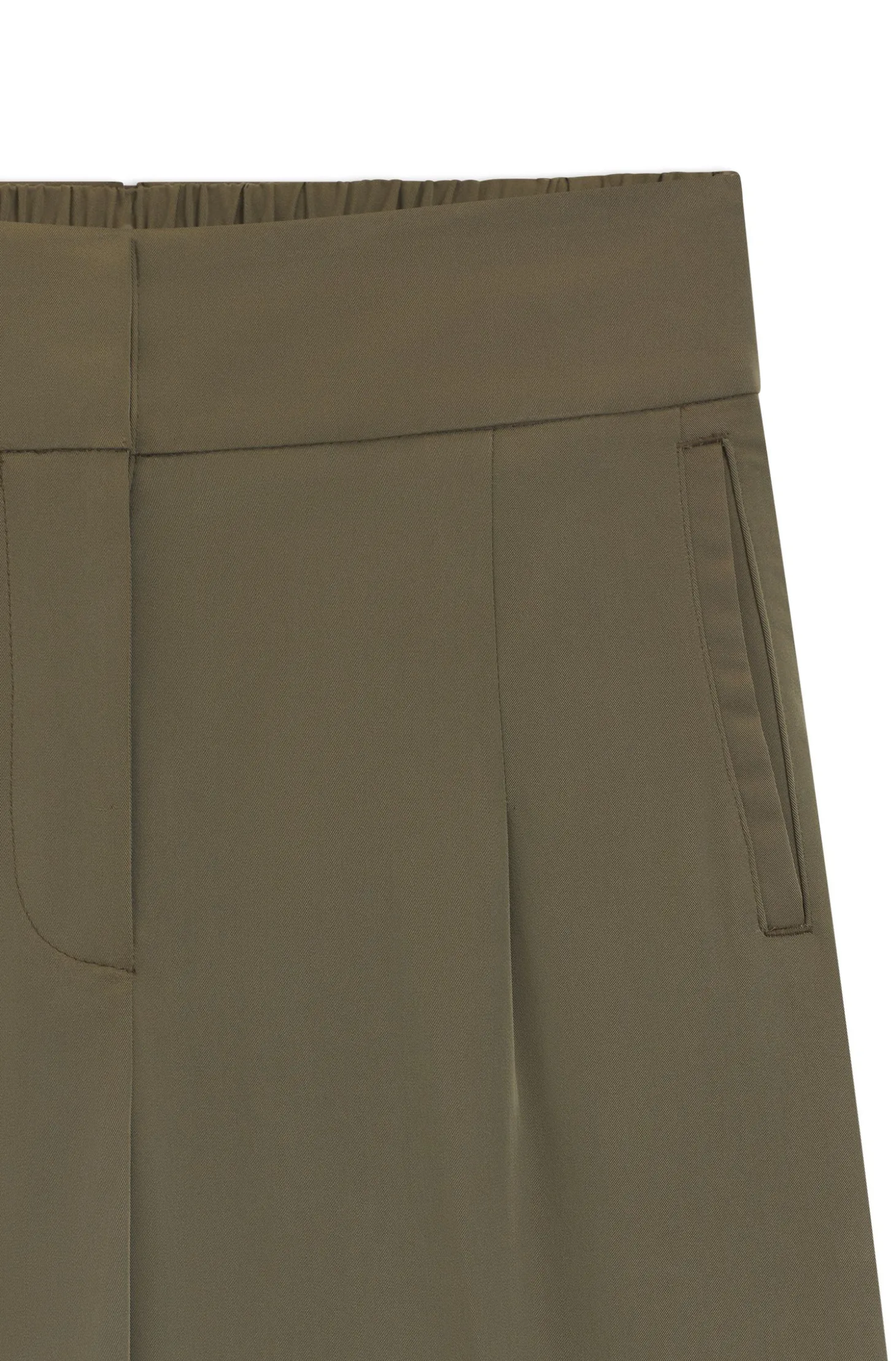 Straight-fit trousers with pleat front