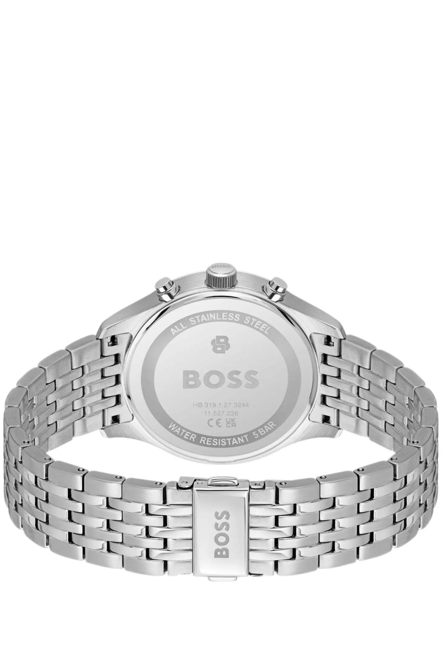 Stratus chronograph watch with seven-link bracelet