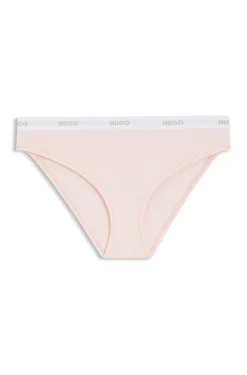 Stretch-cotton briefs with repeat logos