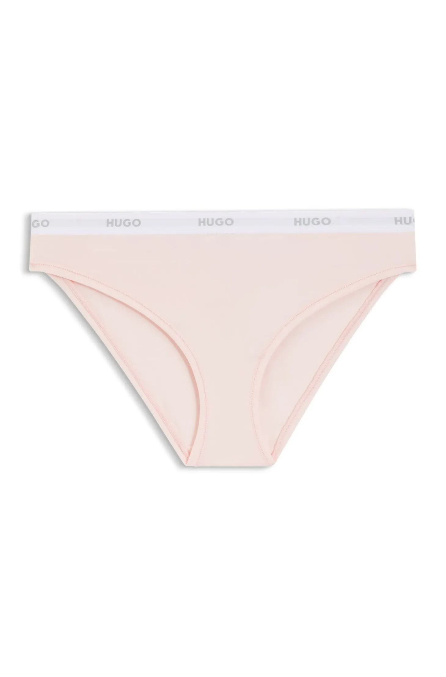 Stretch-cotton briefs with repeat logos