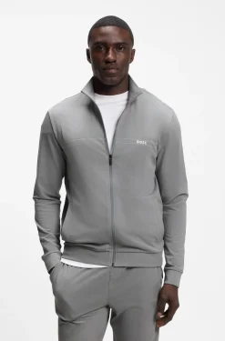 Stretch-cotton loungewear set with logo print
