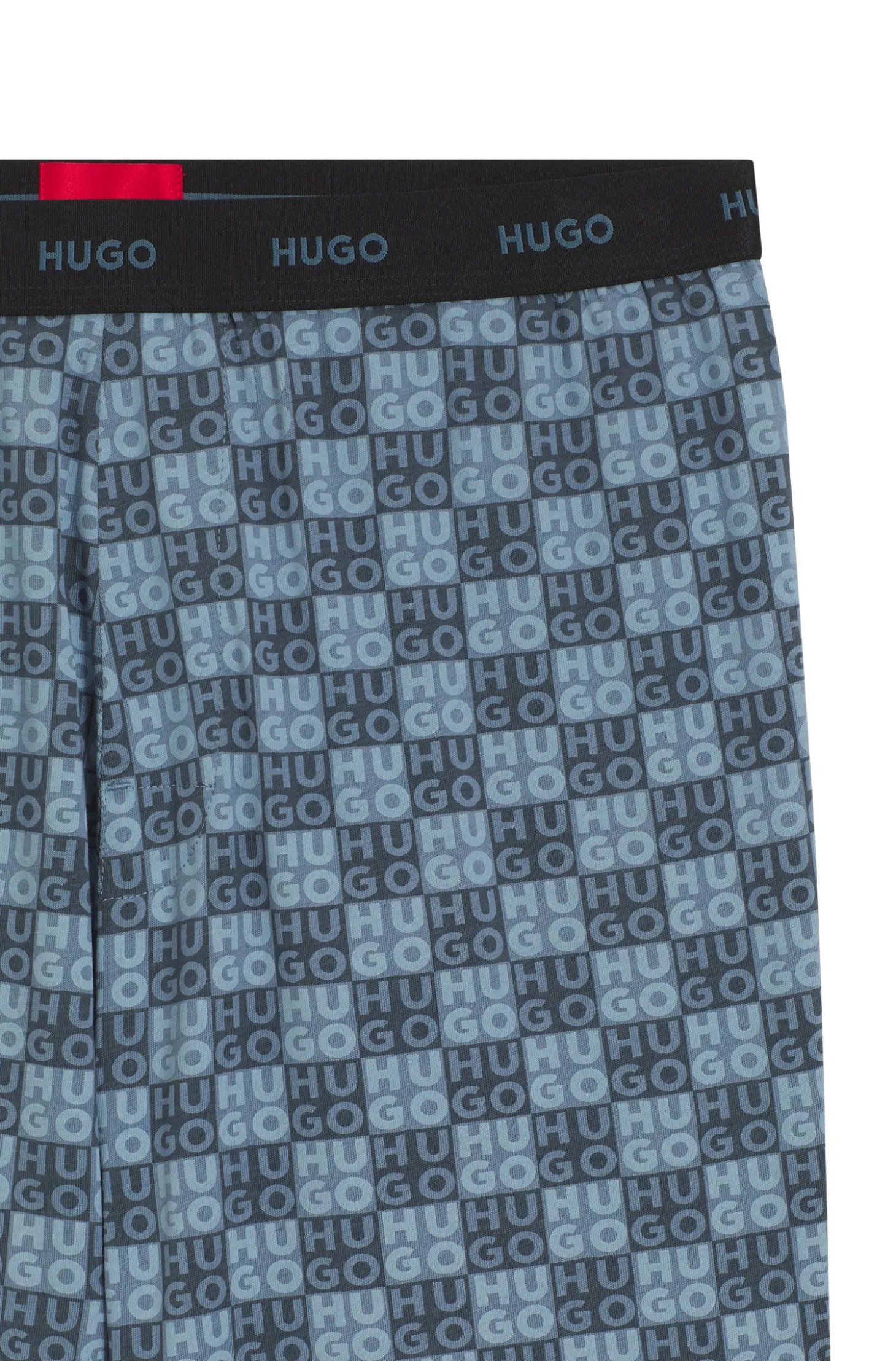 Stretch-cotton pyjama bottoms with stacked-logo print