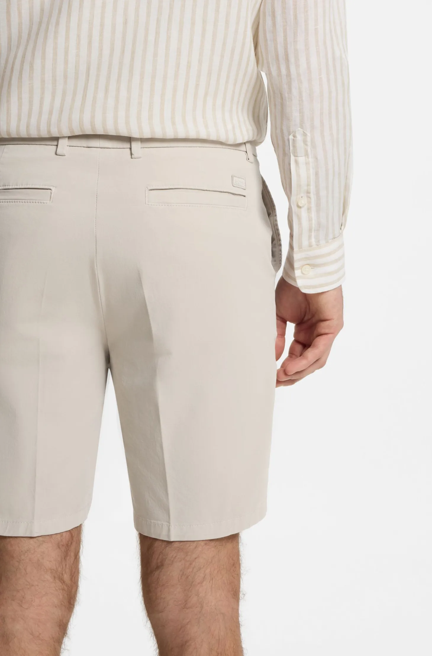 Stretch-cotton shorts in a modern fit
