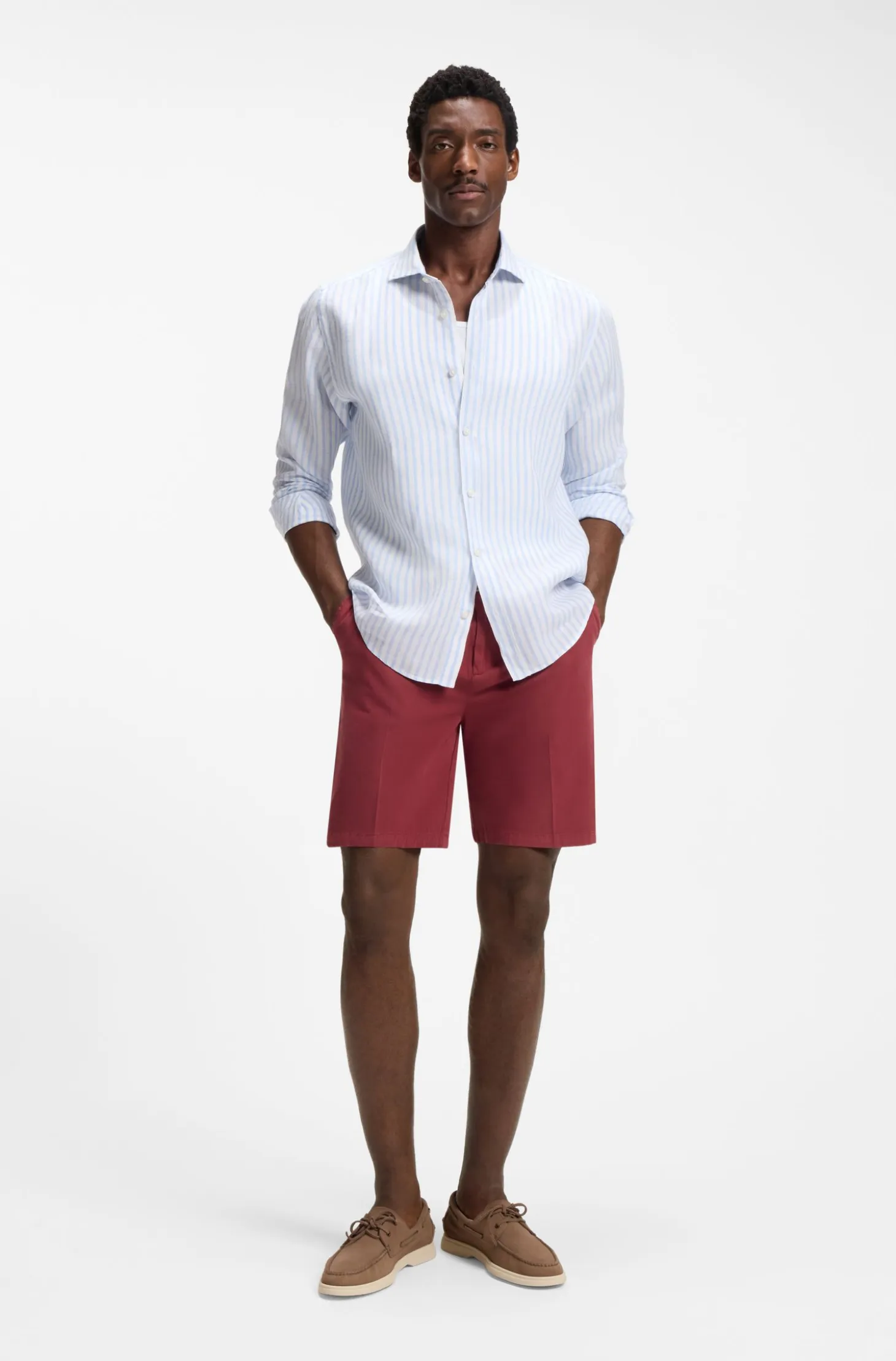 Stretch-cotton shorts in a modern fit
