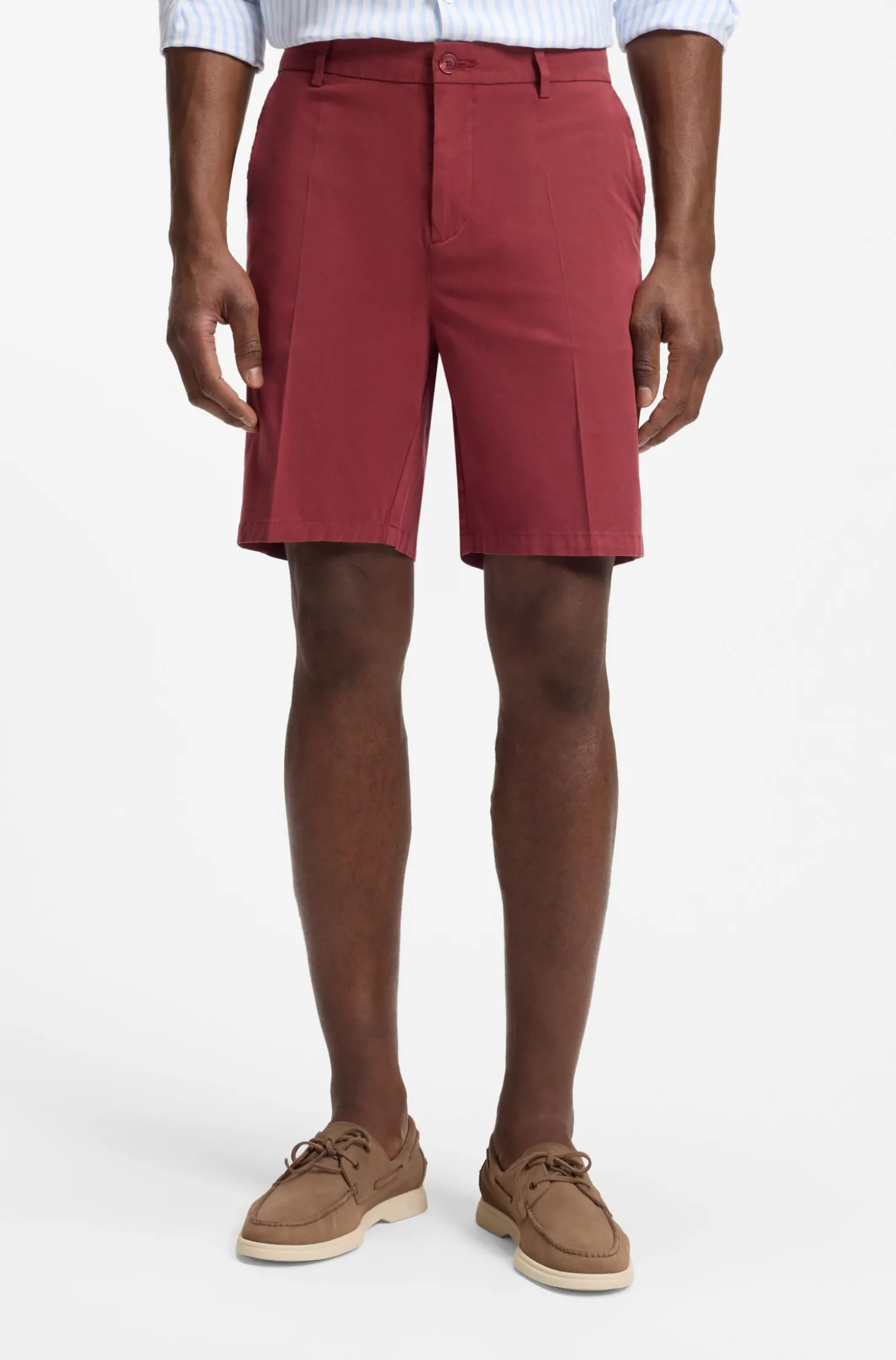 Stretch-cotton shorts in a modern fit