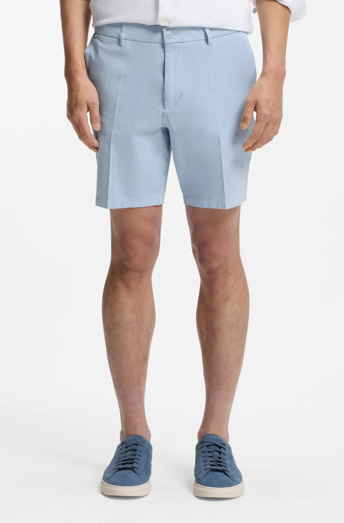Stretch-cotton shorts in a modern fit