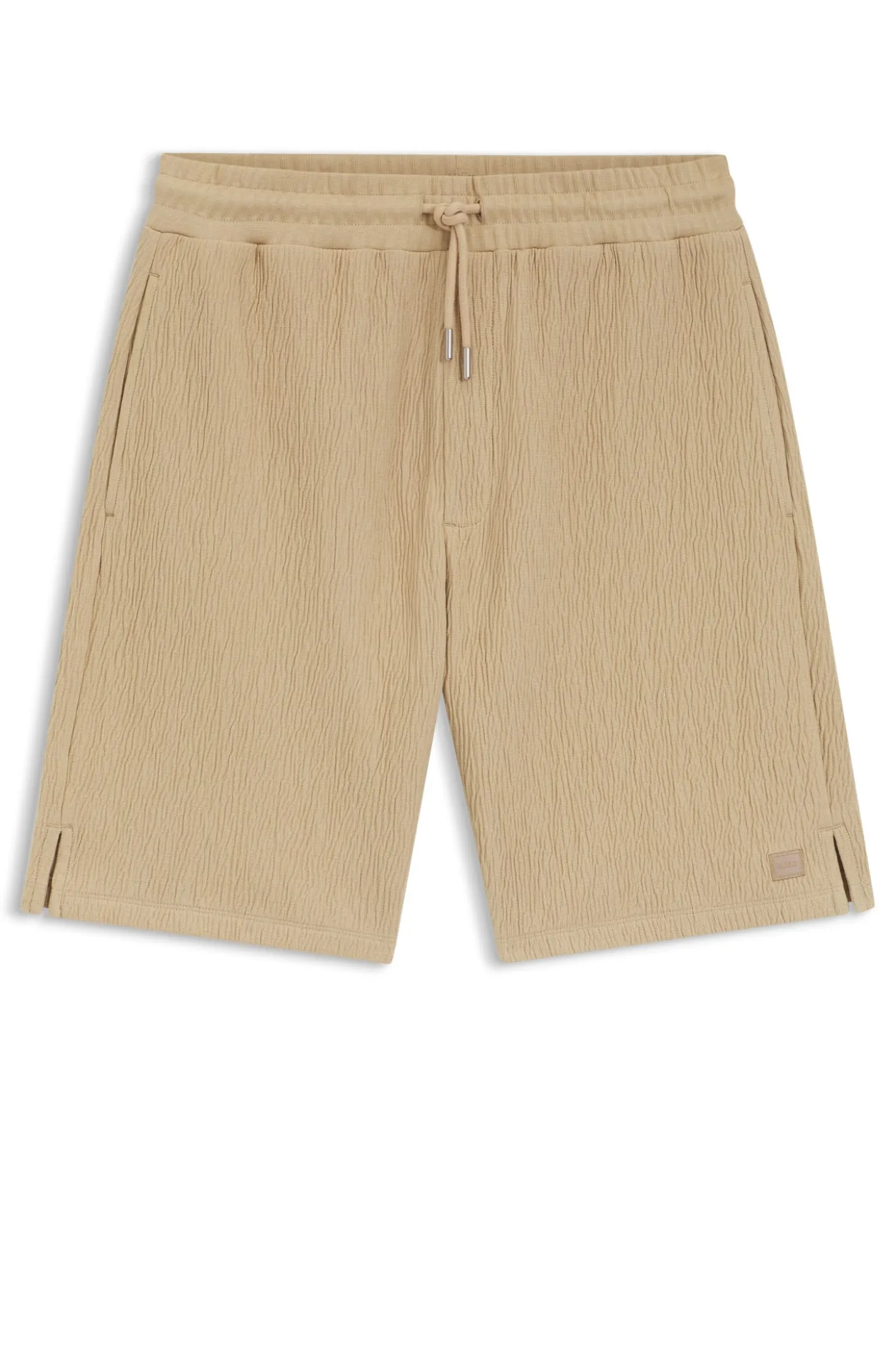Stretch-cotton shorts with creased effect