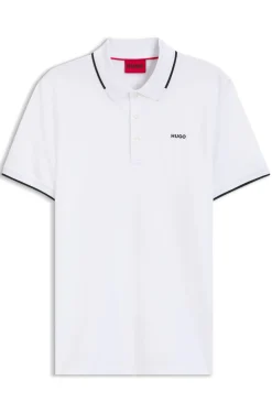 Stretch-cotton slim-fit polo shirt with contrast trims