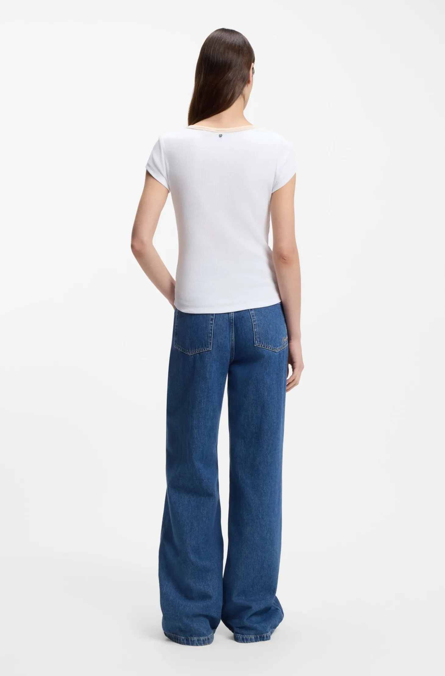 Stretch-cotton slim-fit T-shirt with ballet slogans