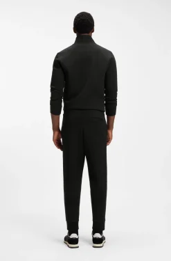 Stretch-cotton tracksuit bottoms with logo print
