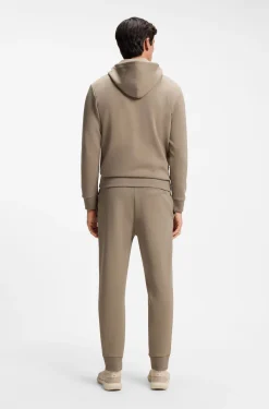 Stretch-cotton tracksuit bottoms with logo detail