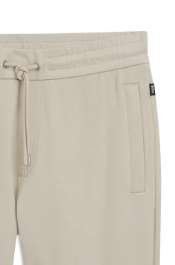Stretch-cotton tracksuit bottoms with cuffed hems