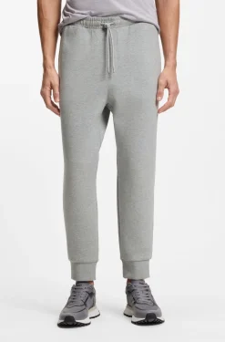 Stretch-cotton tracksuit bottoms with logo detail