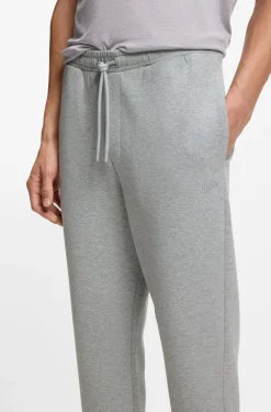 Stretch-cotton tracksuit bottoms with logo detail
