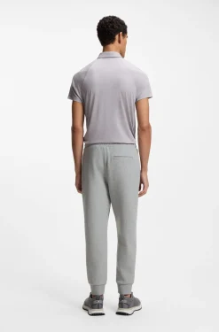 Stretch-cotton tracksuit bottoms with logo detail