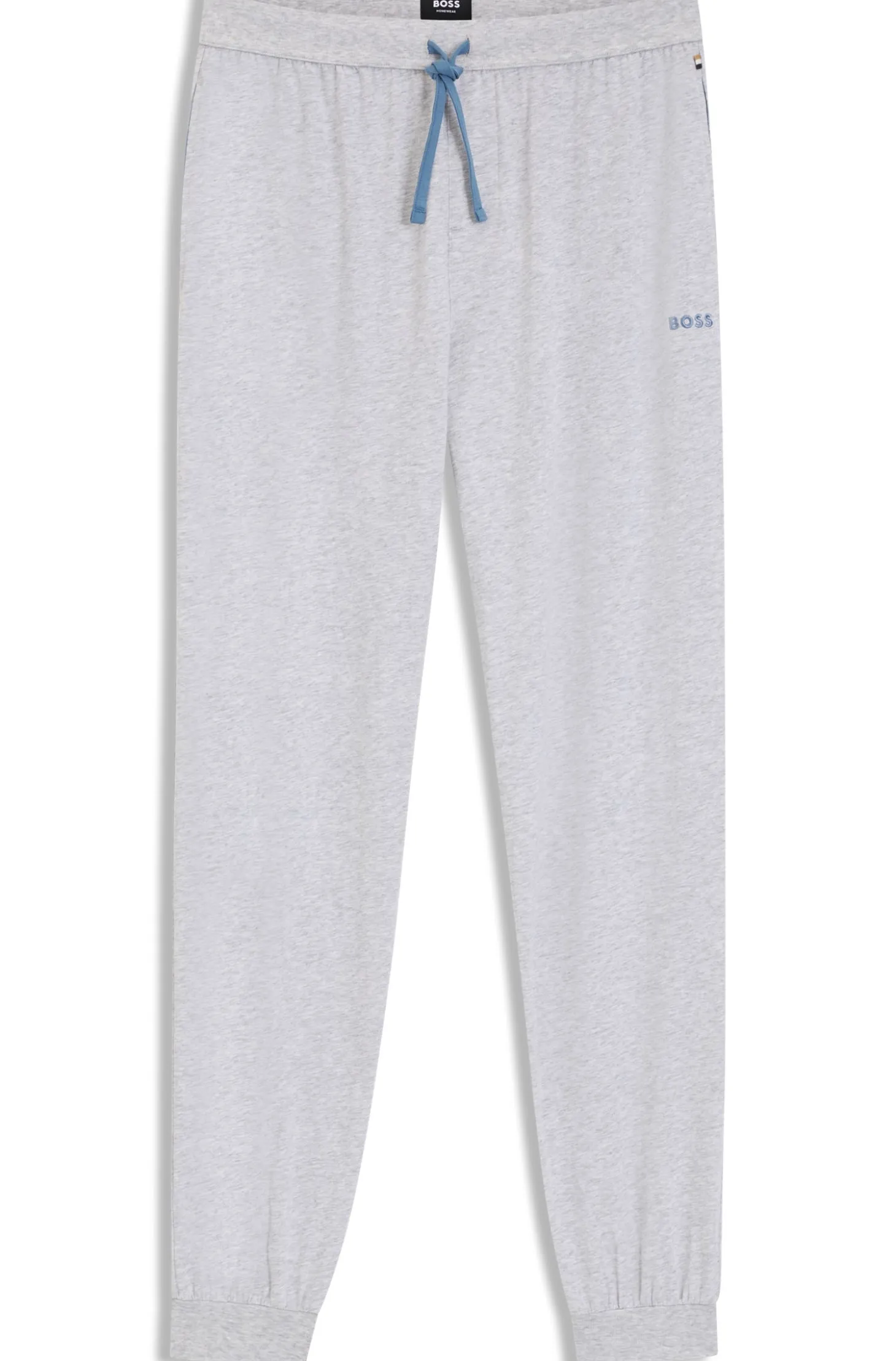 Stretch-cotton tracksuit bottoms with embroidered logo