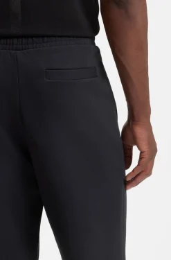 Stretch-cotton tracksuit bottoms with logo print