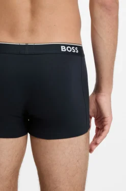 Stretch-cotton trunks with repeat logos
