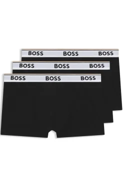 Stretch-cotton trunks with repeat logos