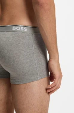 Stretch-cotton trunks with repeat logos