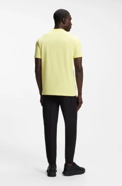 Stretch-cotton T-shirt with contrast logo