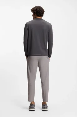 Stretch-cotton T-shirt with contrast logo