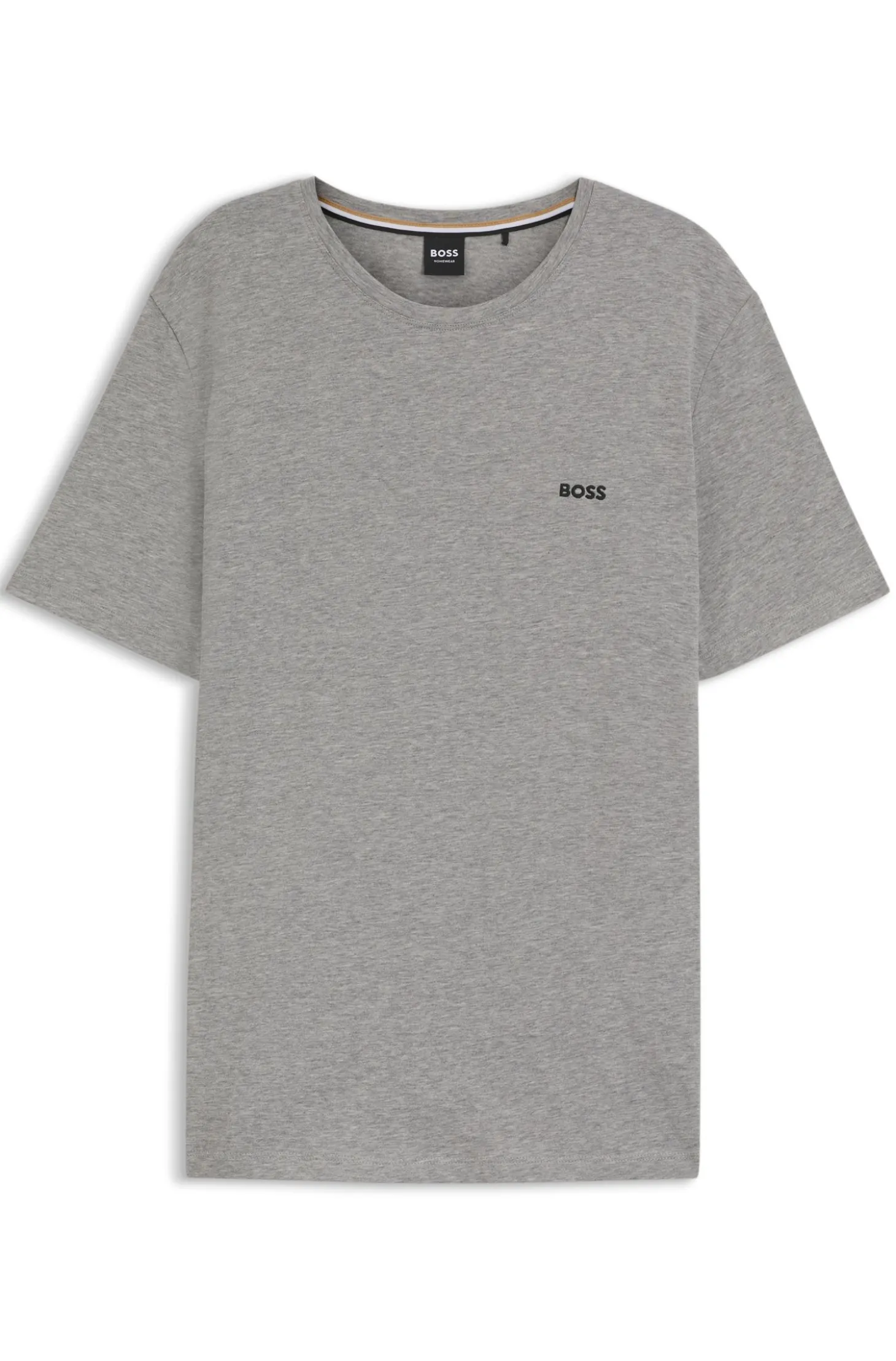Stretch-cotton T-shirt with embroidered logo
