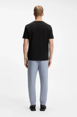 Stretch-cotton T-shirt with flag artwork