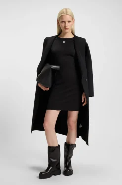 Stretch-jersey dress with stacked logo