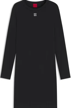 Stretch-jersey dress with stacked logo