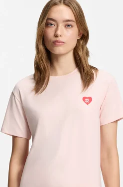 Stretch-jersey pyjama T-shirt with logo print