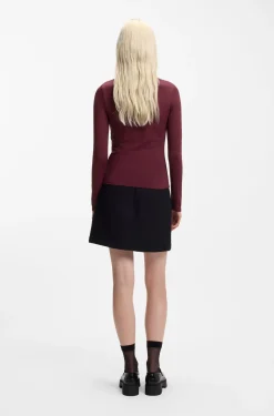 Stretch-jersey top with stacked-logo print