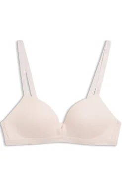 Stretch-jersey triangle bra with logo straps