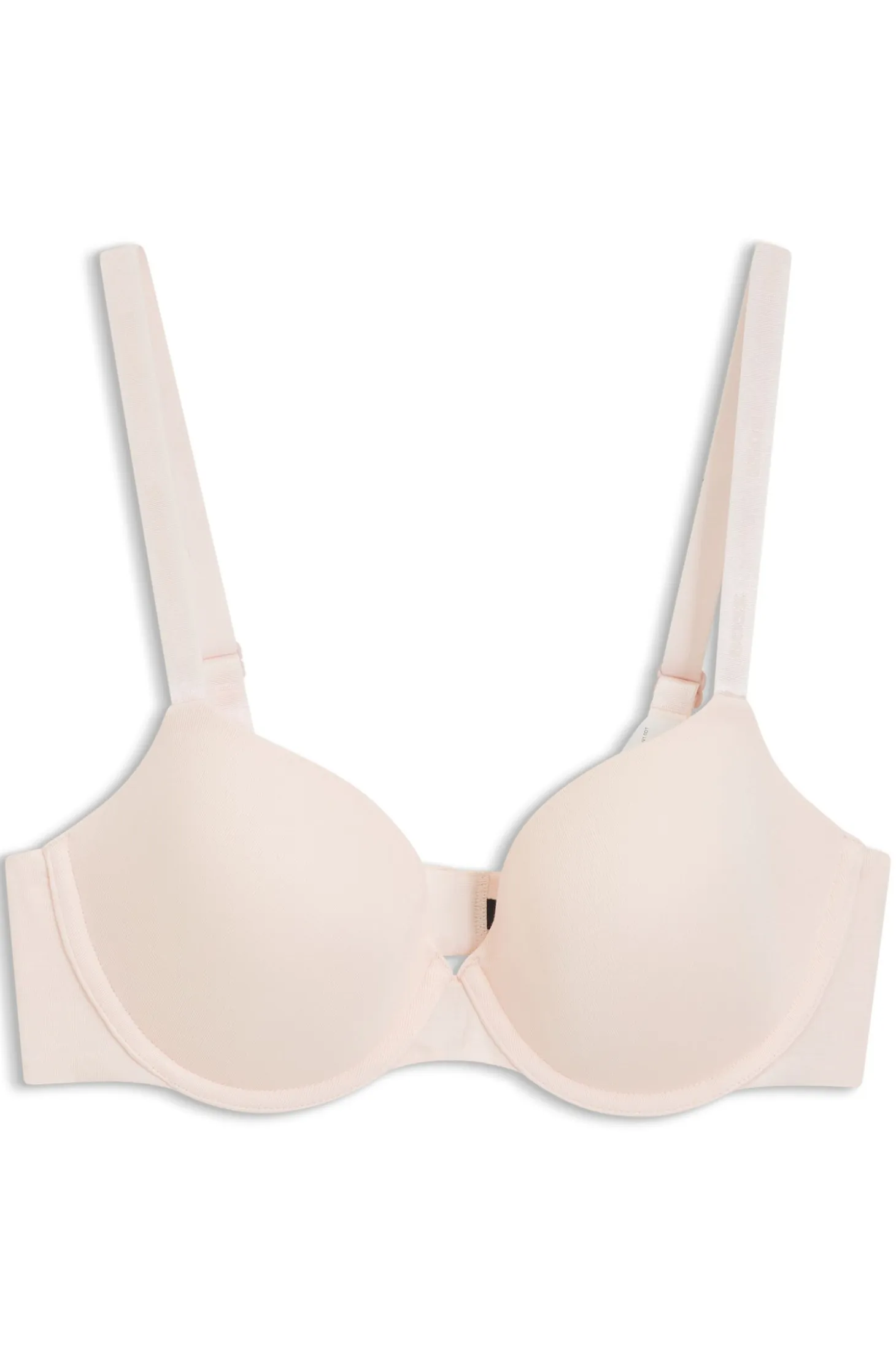Stretch-jersey underwire bra with logo straps