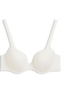 Stretch-jersey underwire bra with logo straps