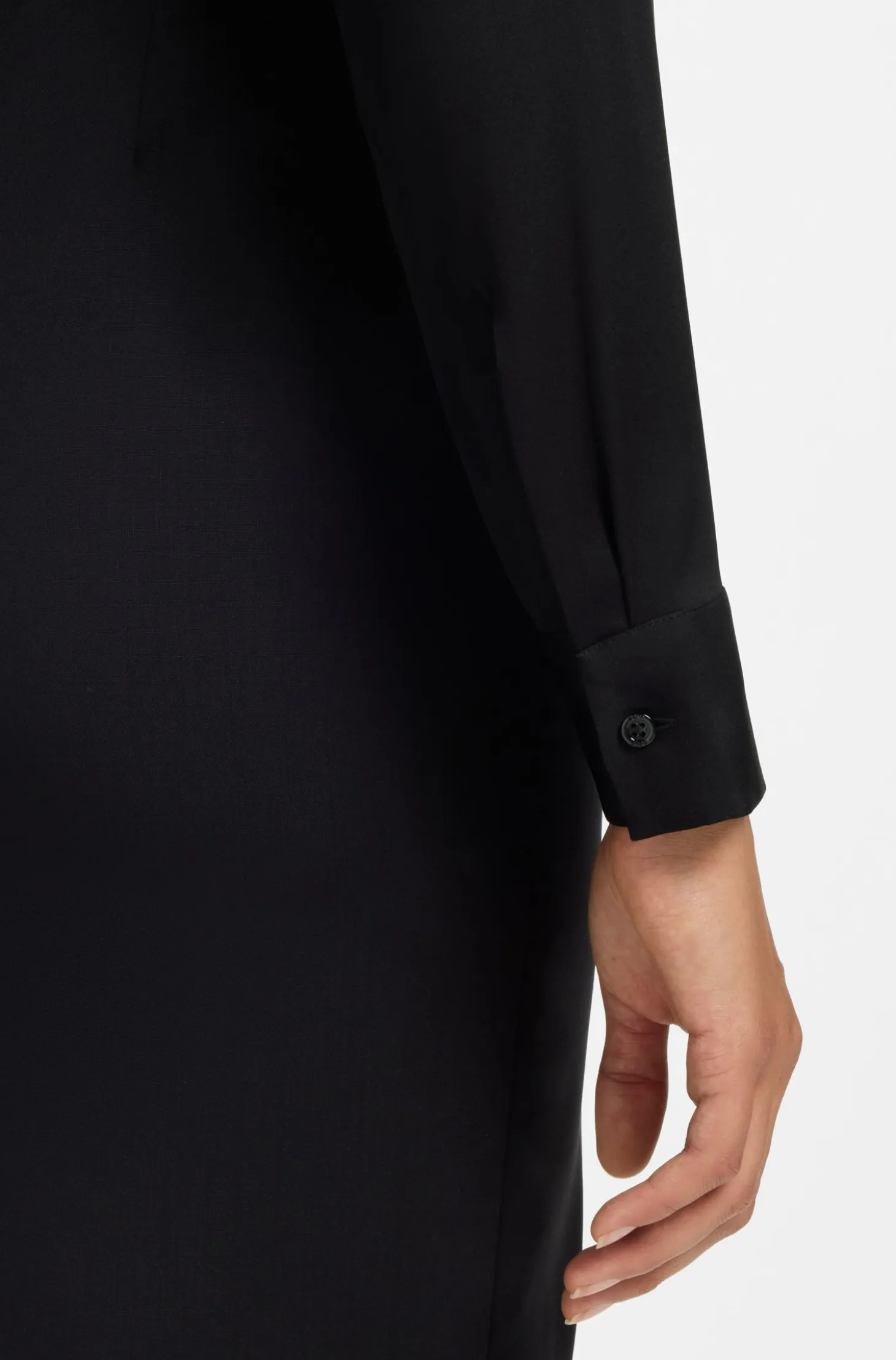 Stretch-silk blouse with gathered details