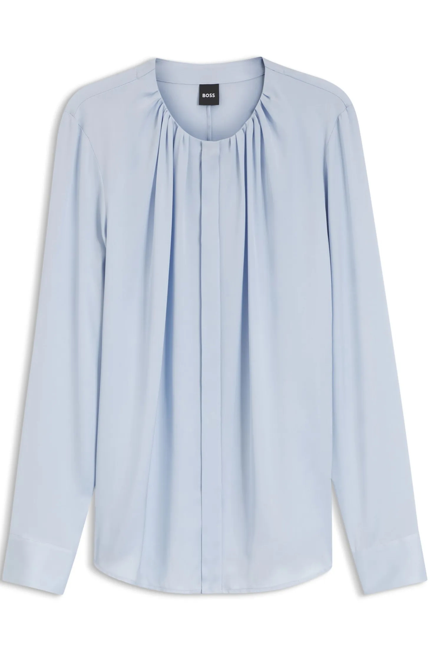 Stretch-silk blouse with gathered details