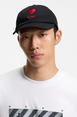 Stretch-twill cap with embroidered logo