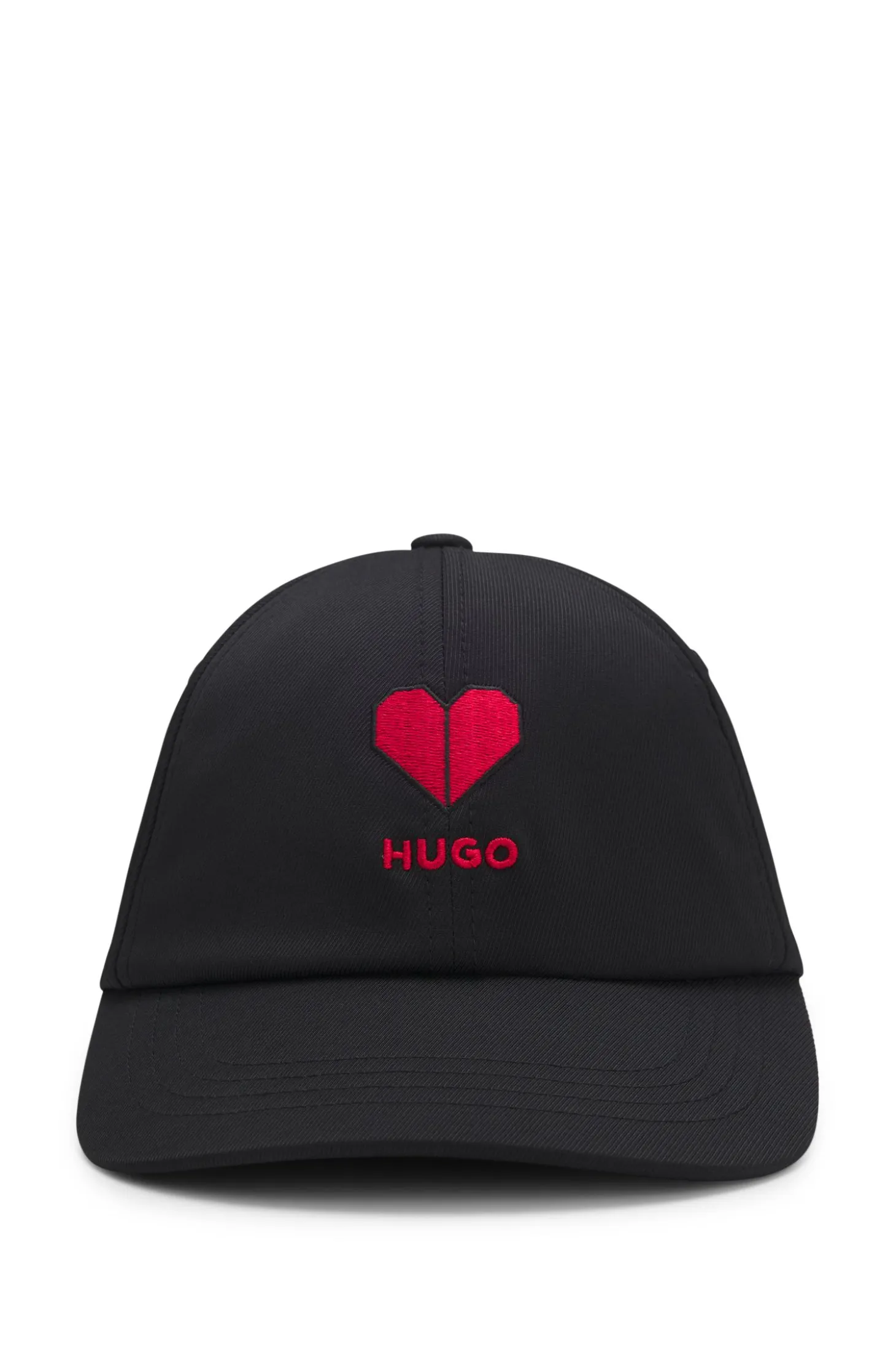 Stretch-twill cap with embroidered logo