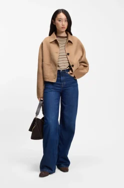 Striped cotton T-shirt with chest pocket