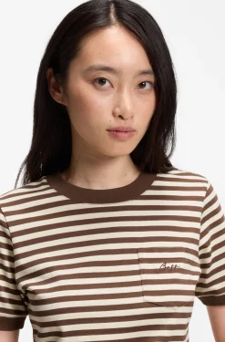 Striped cotton T-shirt with chest pocket