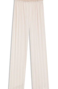 Striped pyjama bottoms with logo trim