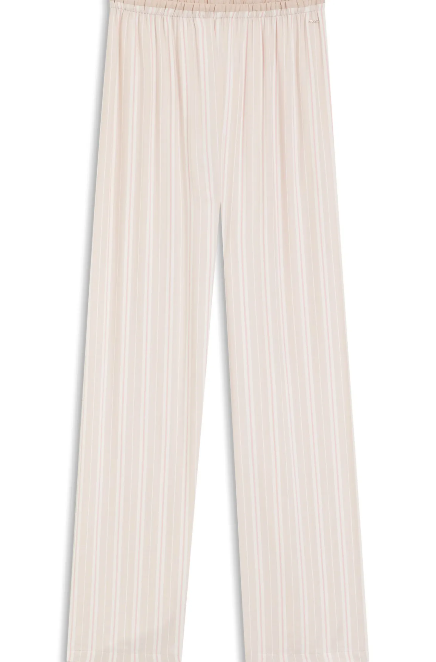 Striped pyjama bottoms with logo trim
