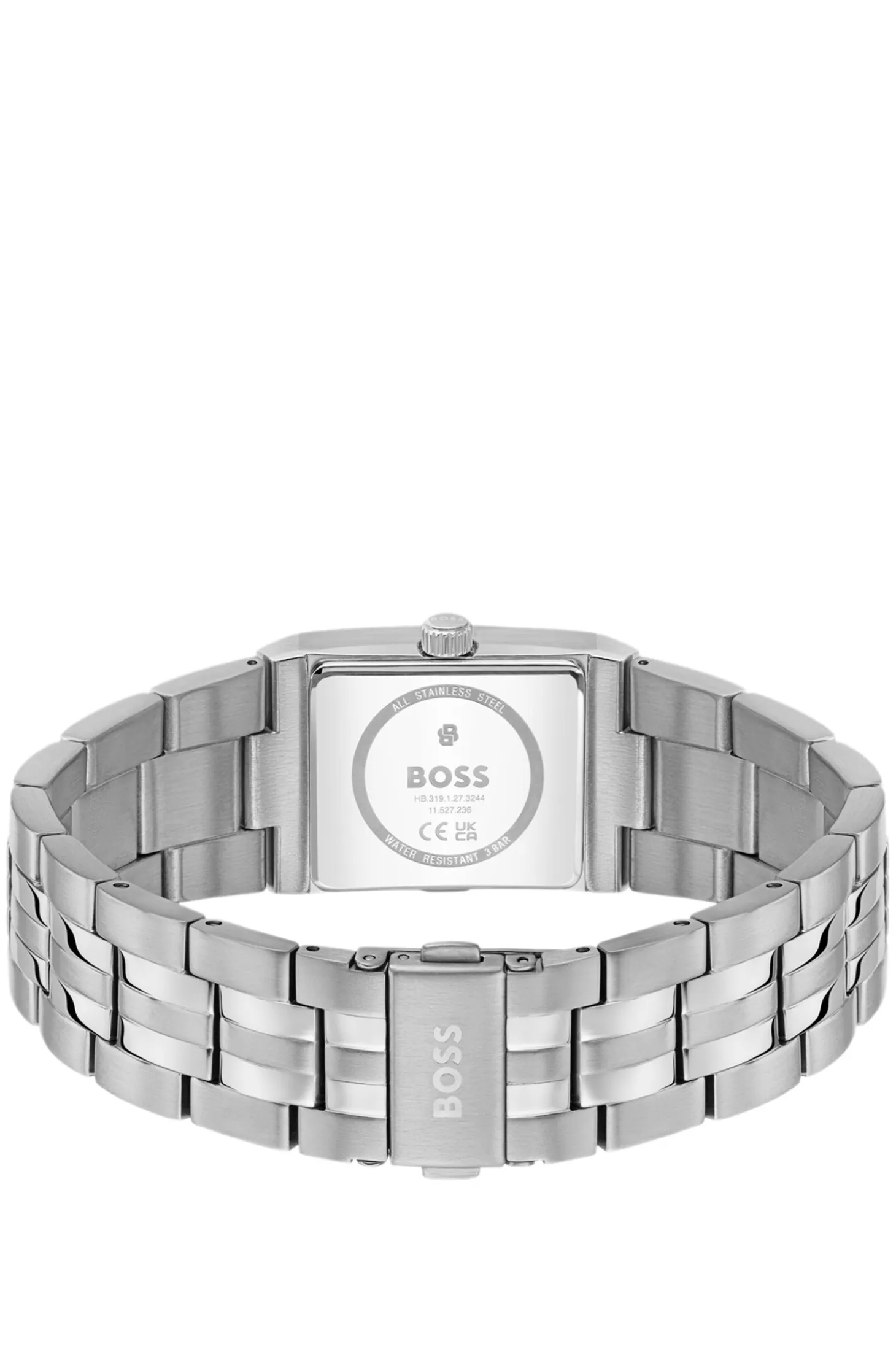 Strivo stainless-steel watch with stripe detail