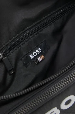 Structured belt bag with contrast logo