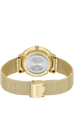 #Style 3H blue-dial watch with mesh bracelet
