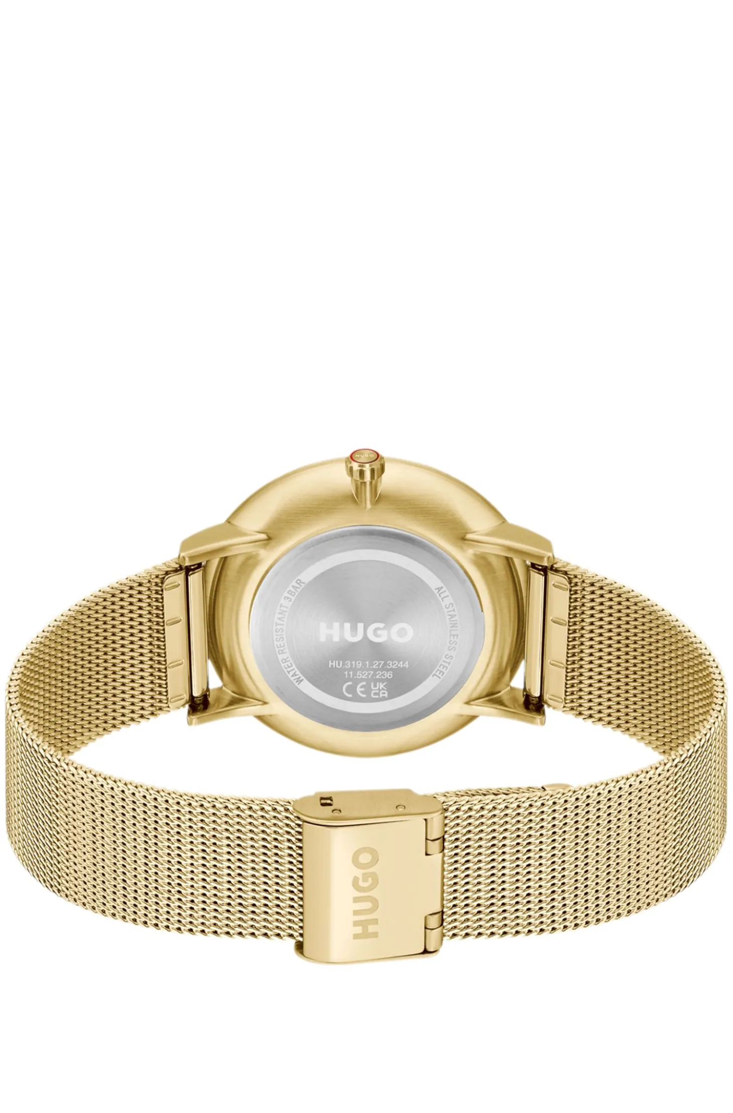 #Style 3H blue-dial watch with mesh bracelet