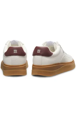 Suede-and-canvas trainers with logo details