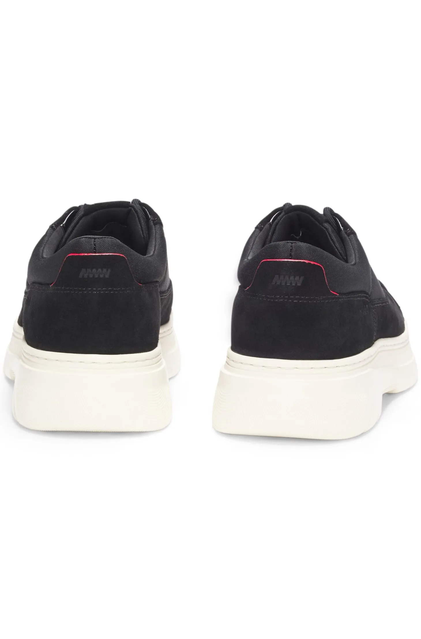 Suede Derby shoes with canvas trims