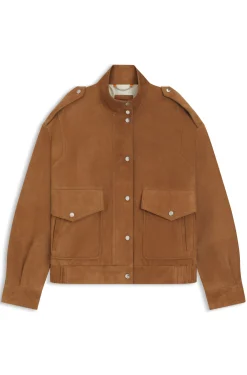 Suede jacket with blouson styling